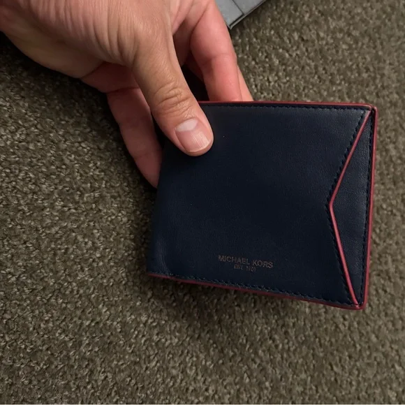 Michael Kors Navy and Red Card Holder - Picture 7 of 8